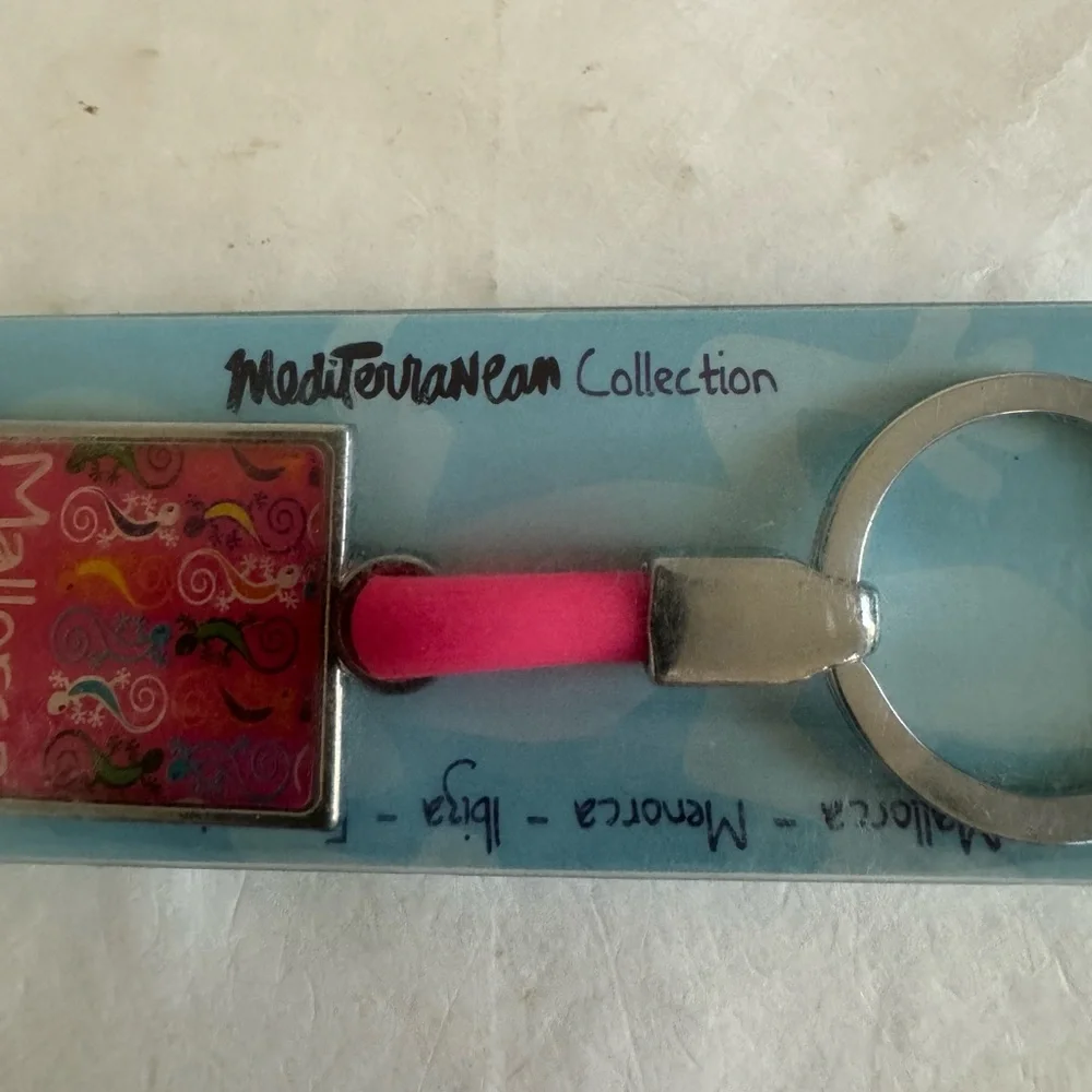 MIC MAC CREATIONS Mediterranean Collection Pink Mallorca Key Fob Bag Charm NIP